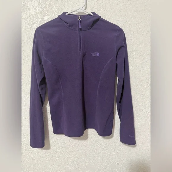 The North Face Purple 1/4 Zip Fleece Pull Over - Picture 2 of 4